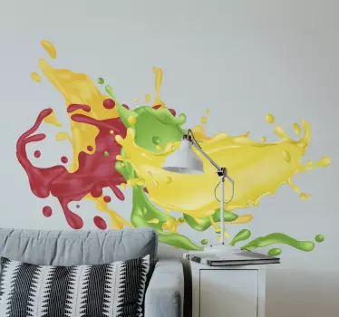 Adesivo geometrico forme di colore splendente - TenStickers
