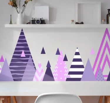Adesivo geometrico forme di pigna - TenStickers