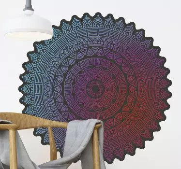 Adesivo geometrico intricato motivo circolare - TenStickers