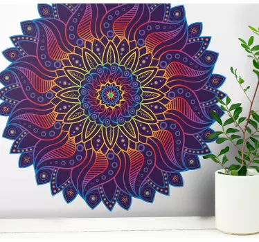 Adesivo geometrico mandala floreale radioso - TenStickers