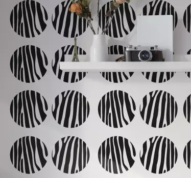 Adesivo geometrico motivi circolari stilizzati - TenStickers