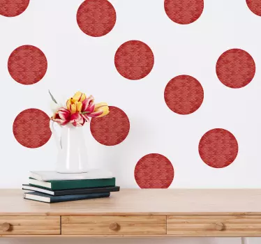 Adesivo geometrico motivi testurizzati rotondi - TenStickers