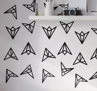 Adesivo geometrico motivi triangolari astratti - TenStickers