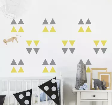 Adesivo geometrico motivi triangolari vivaci - TenStickers