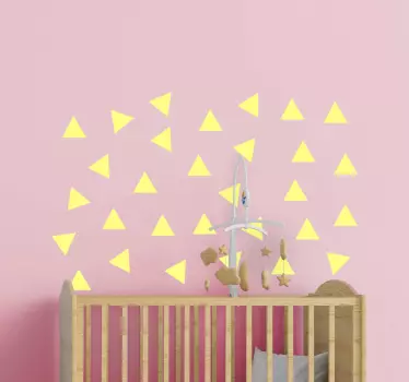Adesivo geometrico motivo a parete triangolare - TenStickers