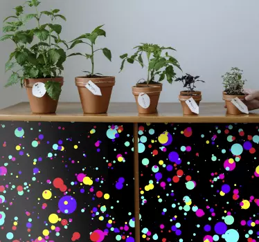 Adesivo geometrico motivo bolle colorate - TenStickers