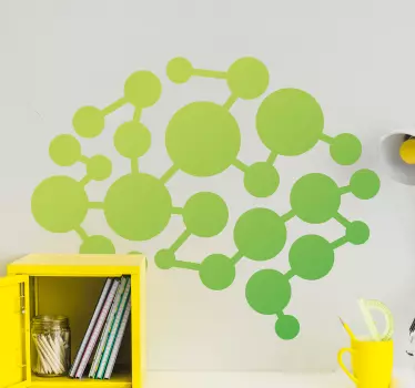Adesivo geometrico motivo di rete molecolare - TenStickers