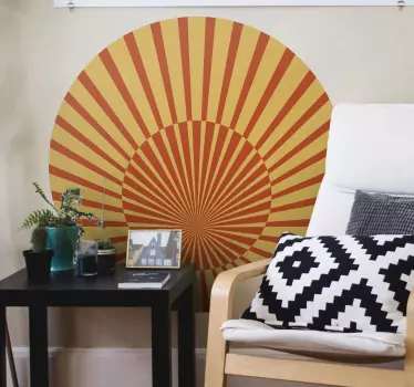 Adesivo geometrico motivo sole luminoso - TenStickers