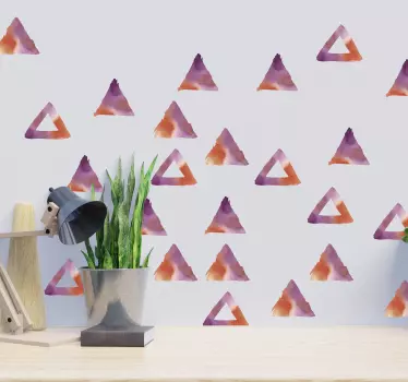 Adesivo geometrico motivo triangolare astratto - TenStickers