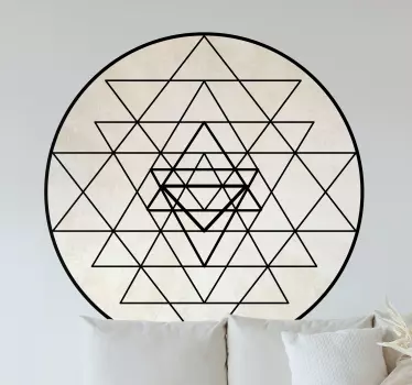 Adesivo geometrico motivo triangolare complesso - TenStickers