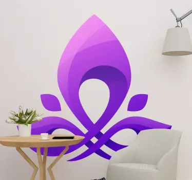 Adesivo geometrico motivo viola elegante - TenStickers
