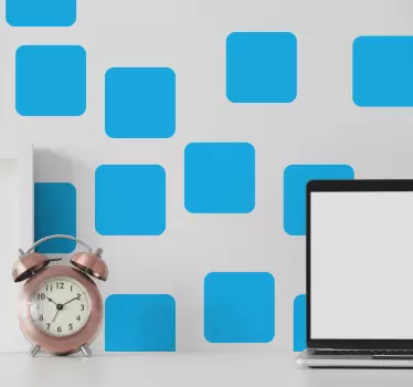 Adesivo geometrico pannelli decorativi quadrati - TenStickers