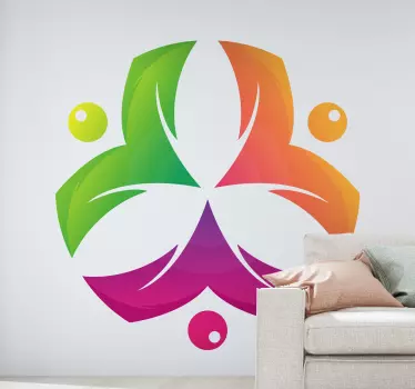 Adesivo geometrico simbolo astratto colorato - TenStickers