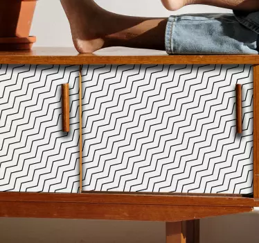 Adesivo geometrico superficie a zigzag - TenStickers