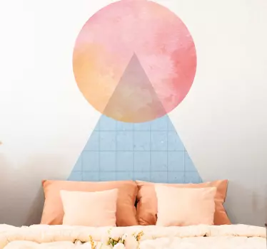 Adesivo geometrico triangolo cerchio - TenStickers