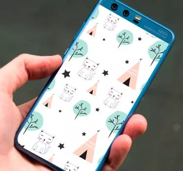 Adesivo Huawei adorabile modello di gatto - TenStickers