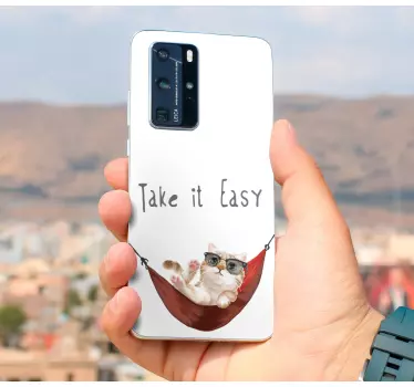 Adesivo huawei amaca rilassante per gatti - TenStickers