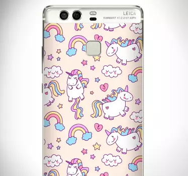 Adesivo huawei creature mitologiche e archi colorati - TenStickers