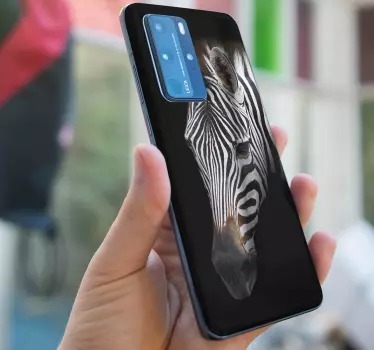Adesivo Huawei disegno del volto di zebra - TenStickers