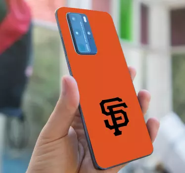 Adesivo huawei logo scudo arancione - TenStickers