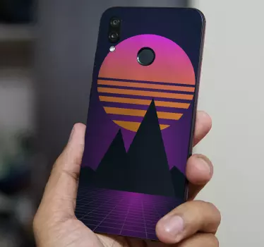 Adesivo Huawei scena di montagna al tramonto - TenStickers