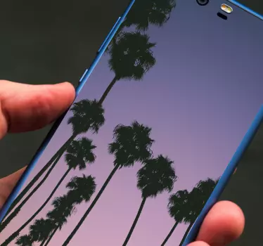 Adesivo huawei silhouette di palma - TenStickers