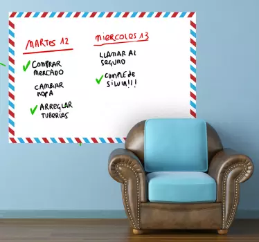 Adesivo lavagna cancellabile Posta Aerea - TenStickers