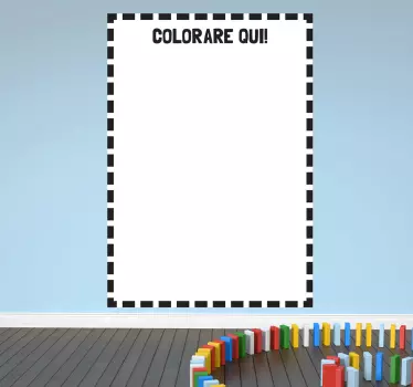 Adesivo lavagna cancellabile spazio bianco - TenStickers