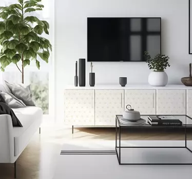 Adesivo linea bianche e dorate - TenStickers
