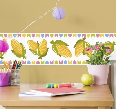 Adesivo mantovana pannocchia di mais - TenStickers