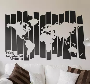 Adesivo mappa del mondo retro - TenStickers
