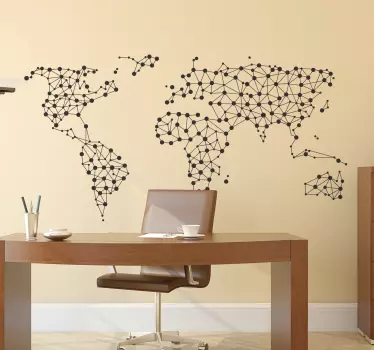 Adesivo mappamondo reti - TenStickers