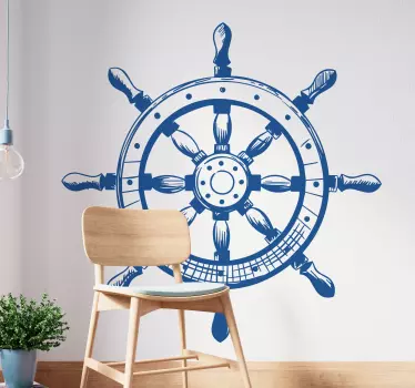 Adesivo marittimo timone - TenStickers