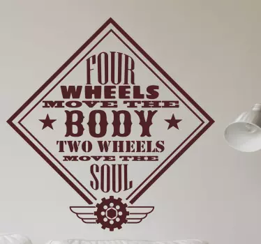 Adesivo moto four wheels - TenStickers