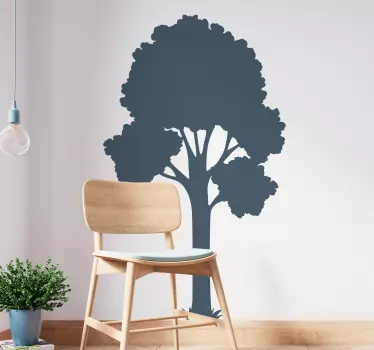 Adesivo murale albero contorno artistico - TenStickers