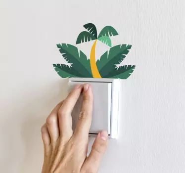 Adesivo per interruttore con palma - TenStickers