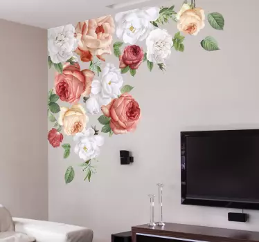 Adesivo murale stile floreale - TenStickers