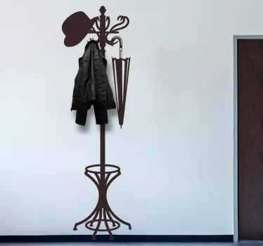 Adesivo murale appendiabiti Stile vintage - TenStickers