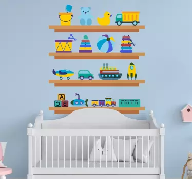 Adesivo neonato decorazione mensola giochi - TenStickers