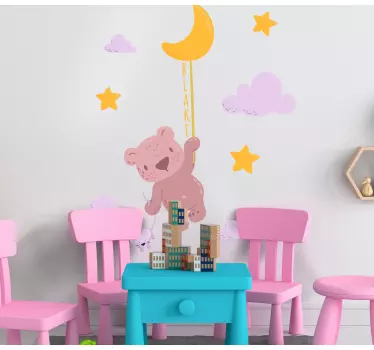 Adesivo murale bambini orsetto palloncino adorabile - TenStickers