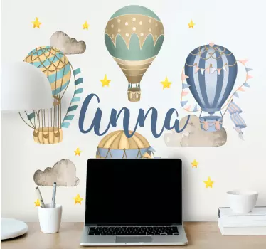 Adesivo neonato palloni volanti - TenStickers