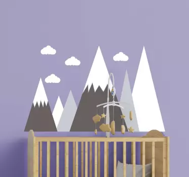 Adesivo murale bambini scena montana - TenStickers