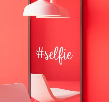 Adesivo murale con scritta "selfie" - TenStickers