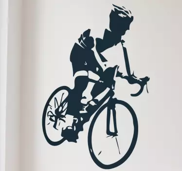 Adesivo murale sagoma ciclista - TenStickers