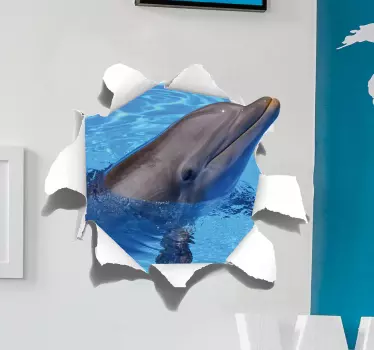 Adesivo murale camera ragazzi delfino Trampantojo - TenStickers
