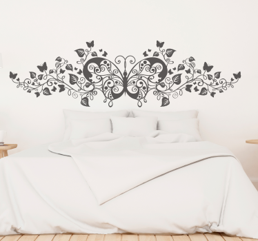 Adesivo murale farfalla vegetale - TenStickers