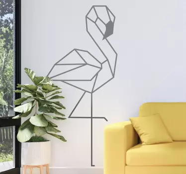 Adesivo murale fenicottero 3d per soggiorno - TenStickers