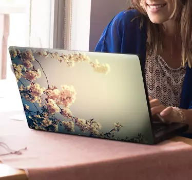 Adesivo per pc fiore primavera - TenStickers