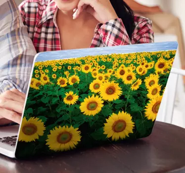 Adesivo fiore texture girasole - TenStickers