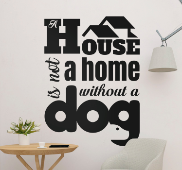 Scritta adesiva per parete frase cane - TenStickers